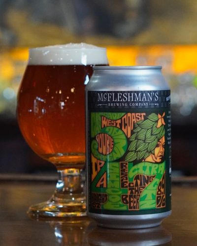 547 Double IPA can and glass 547 Double IPA